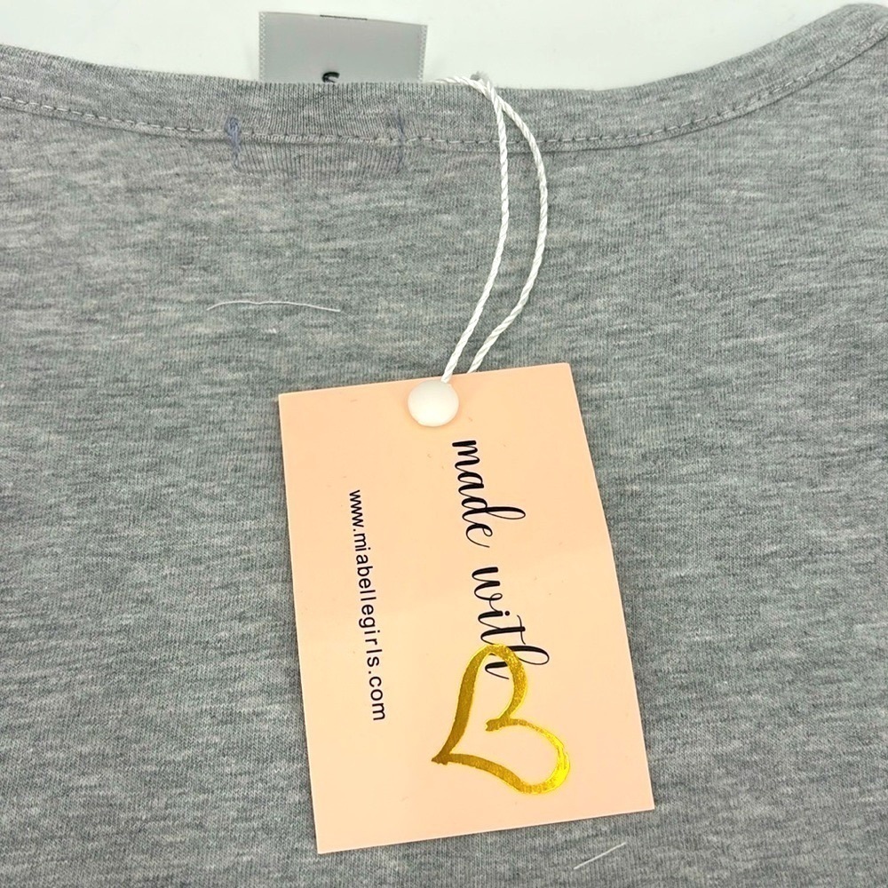 Nwt Mia Belle Girls Women’s Small Gray American Flag T-Shirt — image 8 of 8